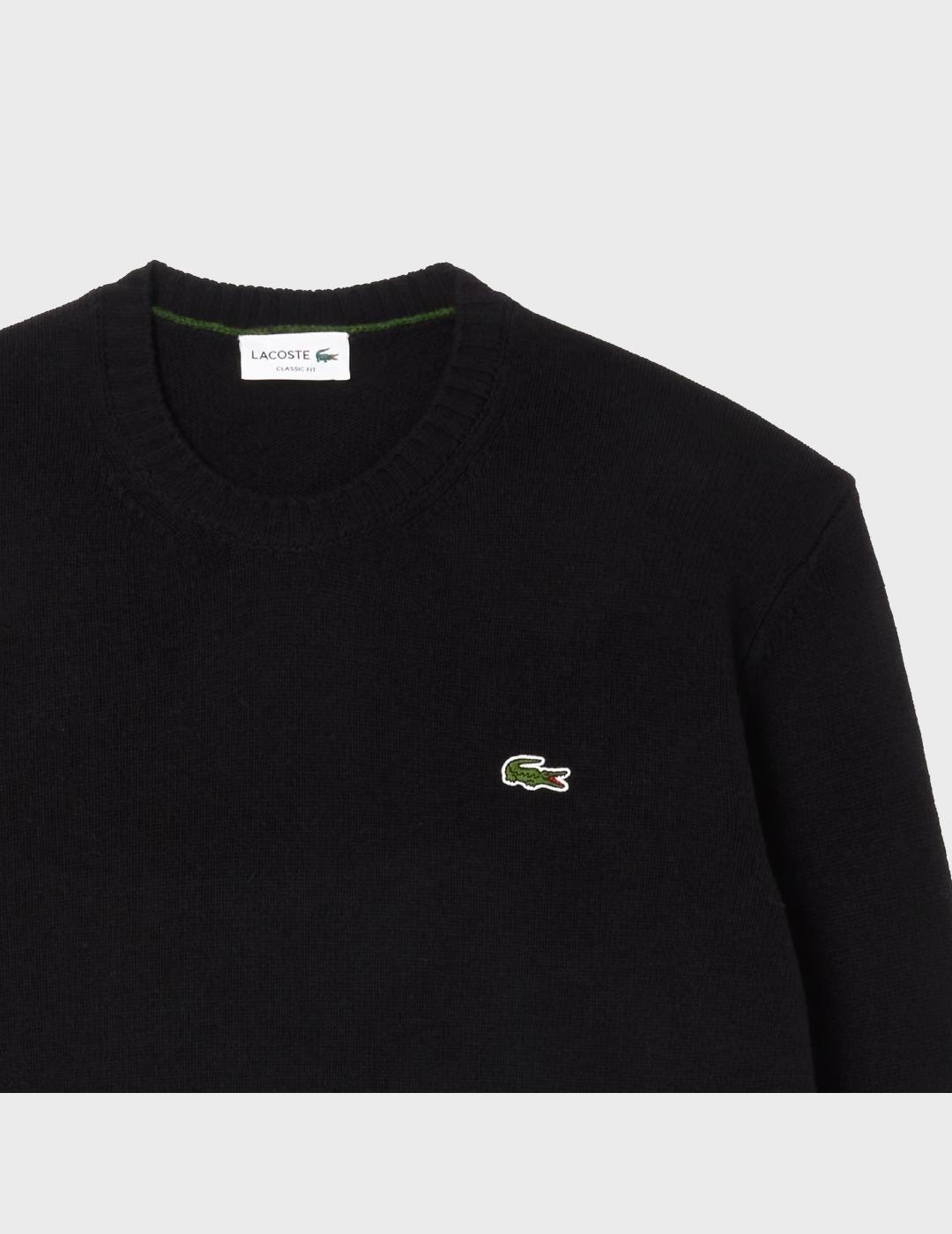 Jersey Lacoste Crewneck Sweaters Noir