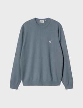 Jersei Carhartt WIP Madison Sweater Velvet Blue/ White