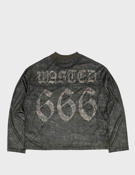 Camiseta Wasted Paris Mesh Longsleeves Olive Khaki