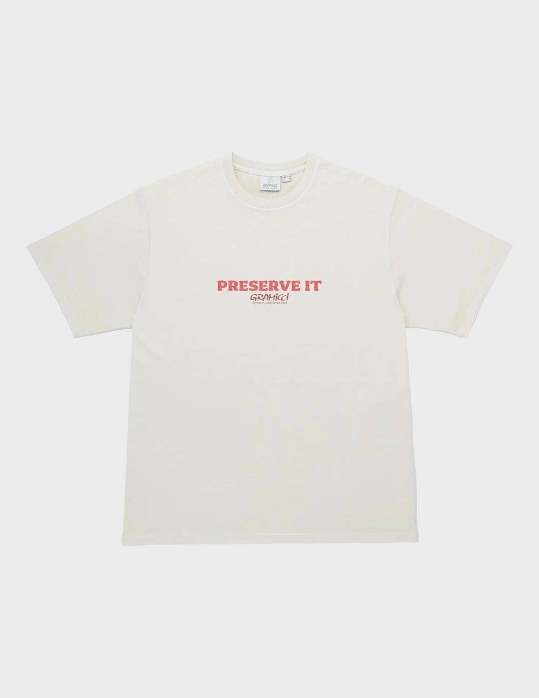 Camiseta Gramicci Footprints Tee Pigment Dyed