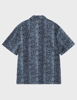 Camisa Carhartt WIP S/S Snake Camo Shirt Velvet Bl
