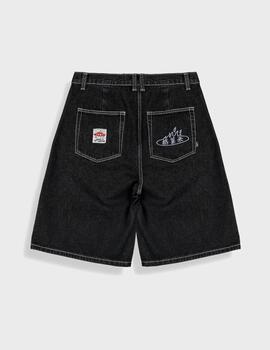 Bermudas Grimey Concreat Jungle Pleated Denim WBLK