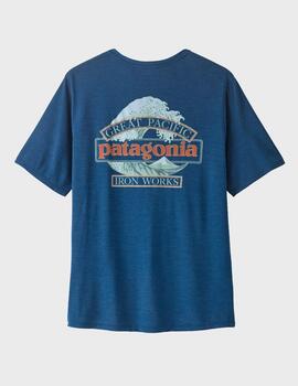 Camiseta Patagonia M's Cap Daily Shirt Great Waves