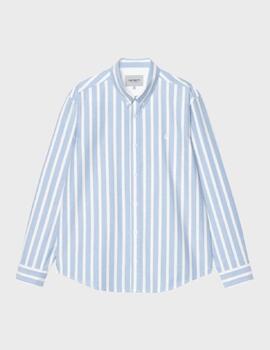 Camisa Carhartt WIP L/S Deven Stripe bleach/White
