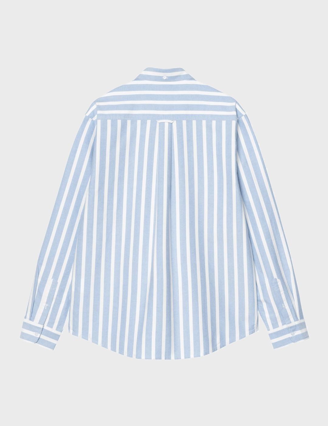 Camisa Carhartt WIP L/S Deven Stripe bleach/White