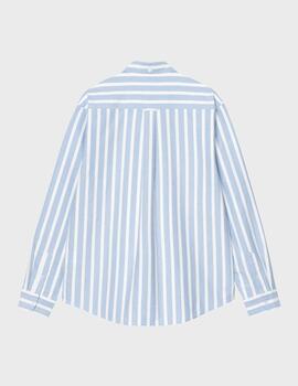 Camisa Carhartt WIP L/S Deven Stripe bleach/White