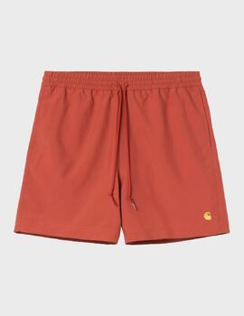 Bañador Cathartt WIP Chase Swim Trunks Oxide Red