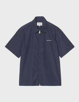 Camisa Carhartt WIP Postal Zip Blue