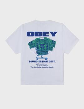 Camiseta obey sound design dept white