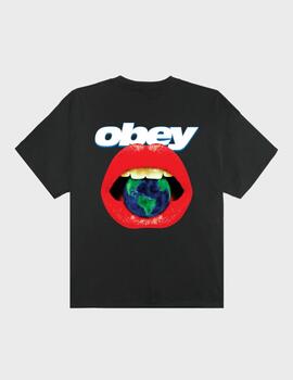 Camiseta Obey lips vintage black