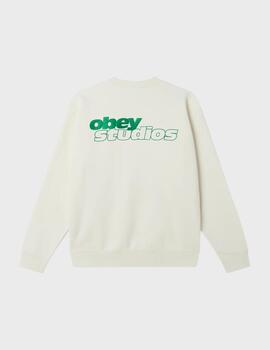 Sudadera obey tonic crew off white