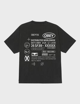 Camiseta Obey code pigment dusty black
