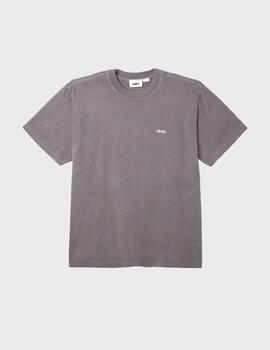 Camiseta obey lowercase pigment tee ss pgmnt dg bk
