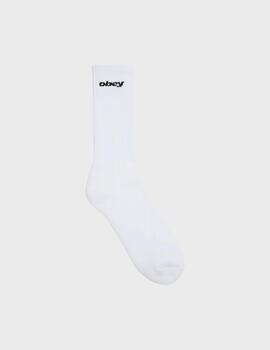 Calcetines Obey sports logo white