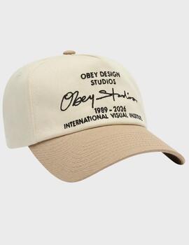 Gorra Obey design studios 5 panel sb pale khaki multi