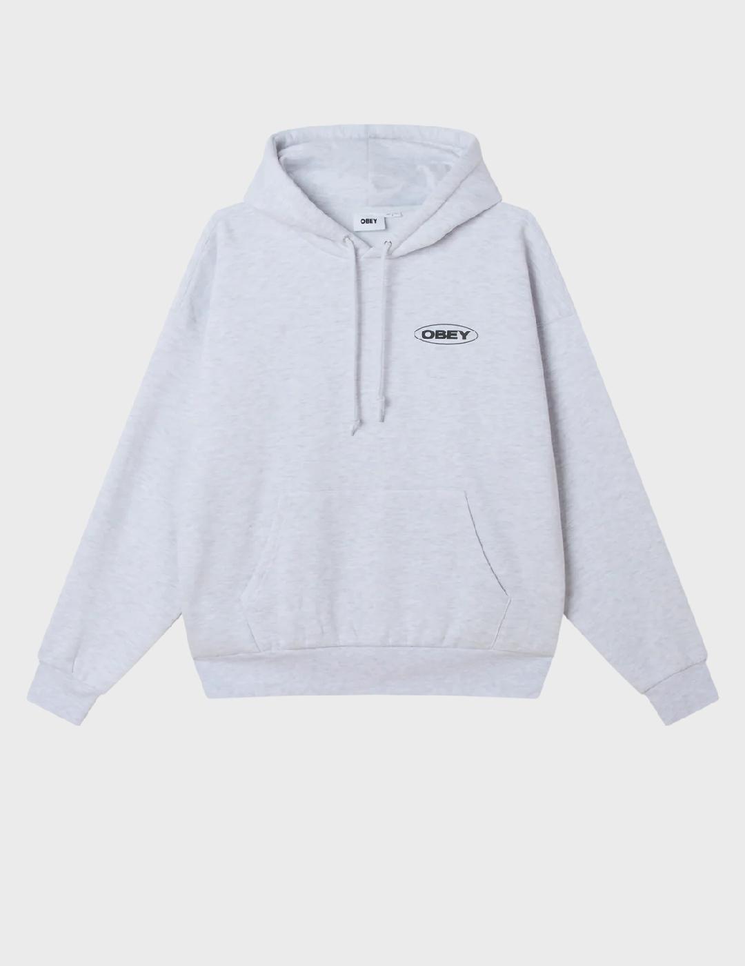 Sudadera Obey oval cities hood ash grey