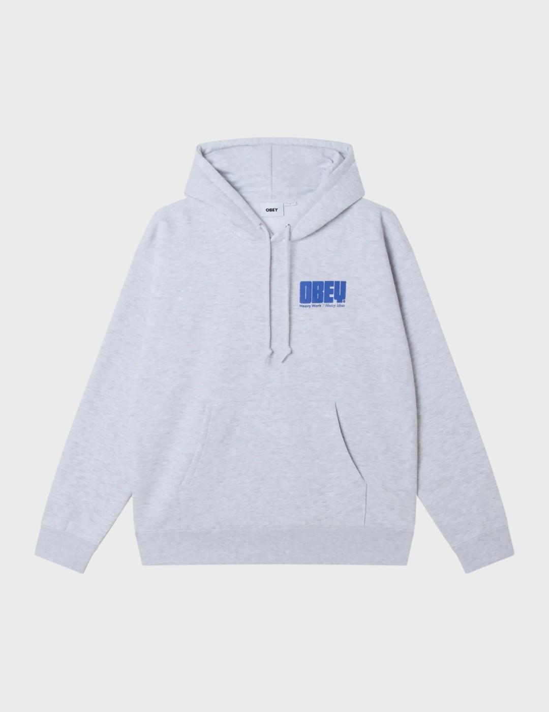 Sudadera Obey heavy ideas hood ash grey