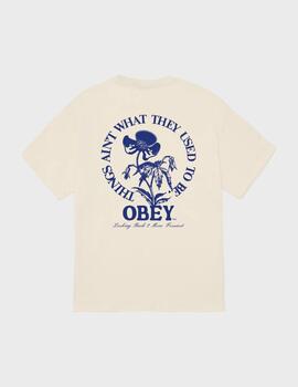 Camiseta Obey move forward cream