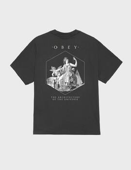 Camiseta Obey architecture of the uni vintge black