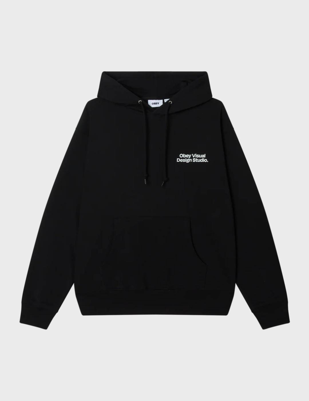 Sudadera Obey visual design studio black