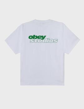 Camiseta Obey studios sport white