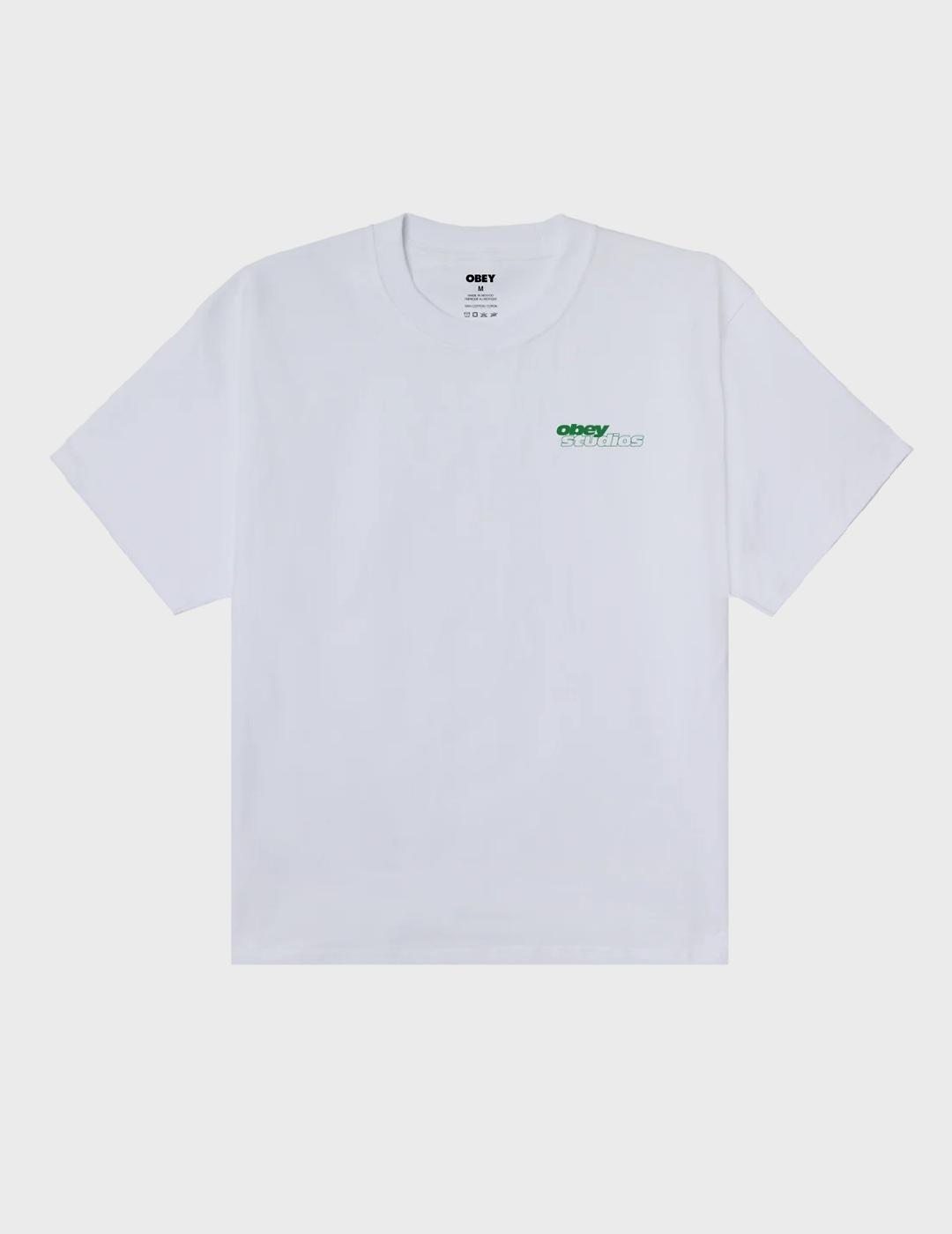 Camiseta Obey studios sport white