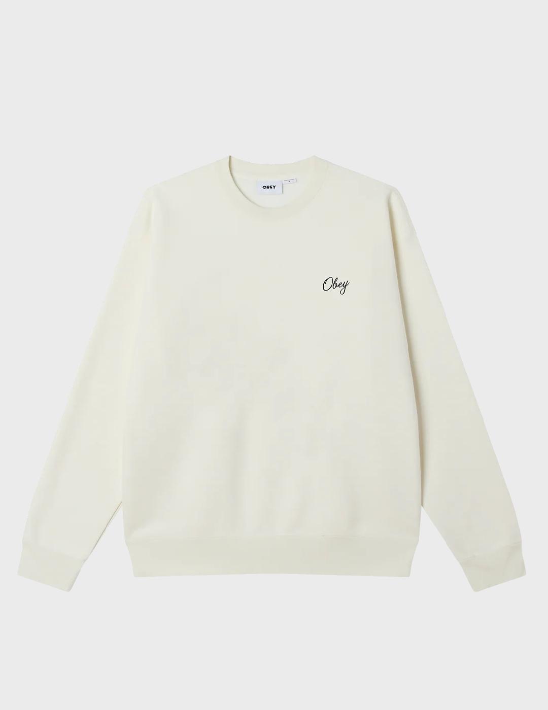 Sudadera Obey paper rose off white