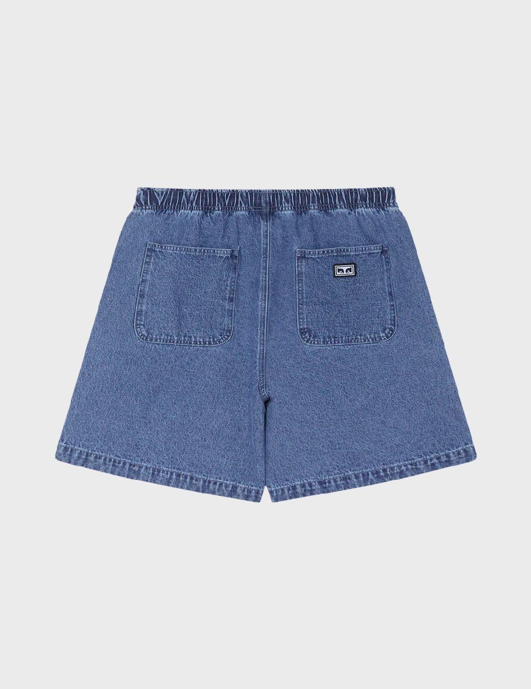 Pantalón Obey easy denim short light indigo