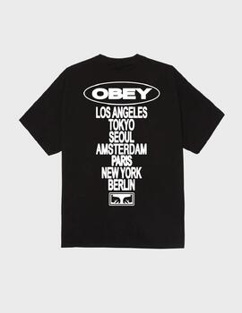 Camiseta Obey globlal impact black
