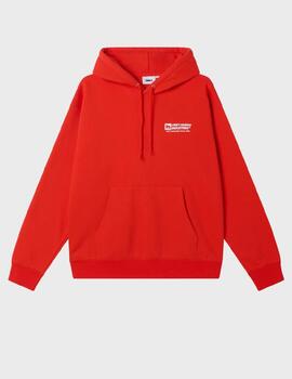 Sudadera Obey design industries hood fiery red