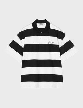 Polo Carhartt WIP S/S Deltray Polo Stripe blck