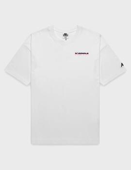 Camiseta Kappa Authentic Surya White-Black-Pink