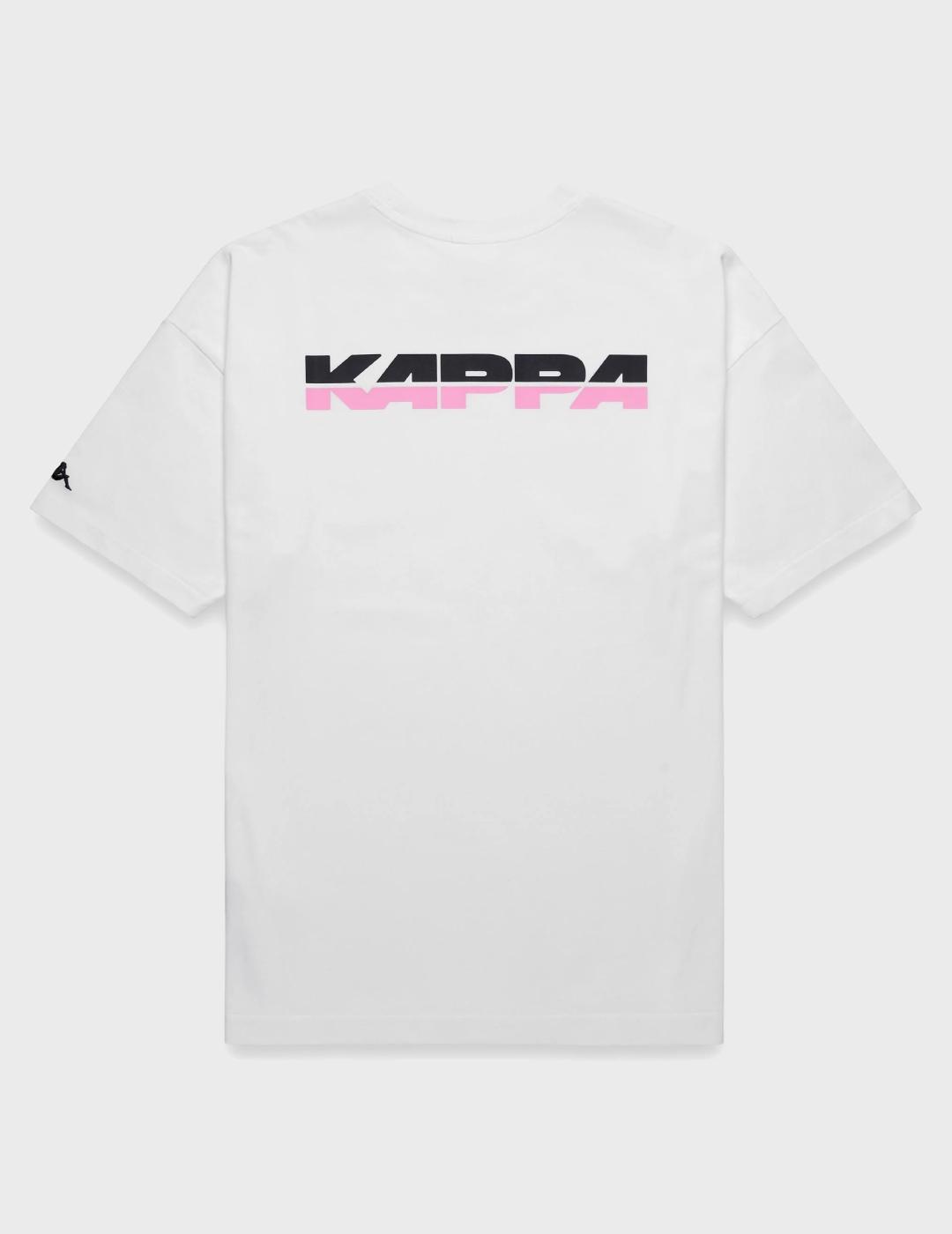 Camiseta Kappa Authentic Surya White-Black-Pink