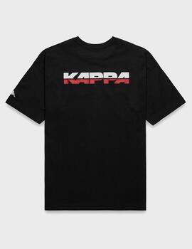 Camiseta Kappa Authentic Surya Black-White-Red Md