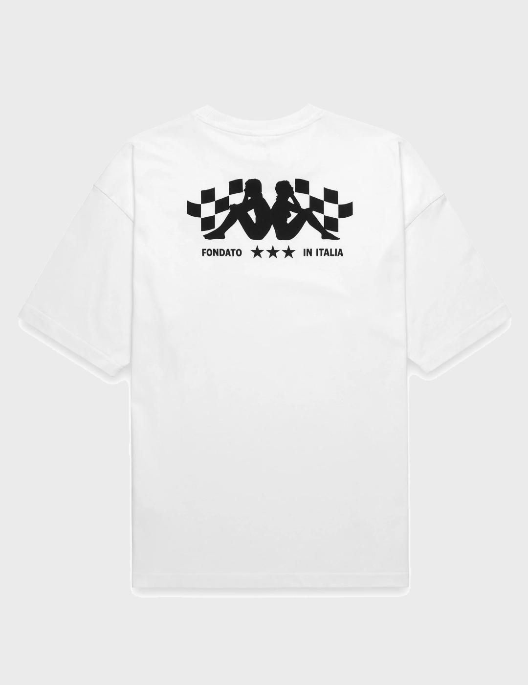 Camiseta Kappa Authentic Solian White-Black