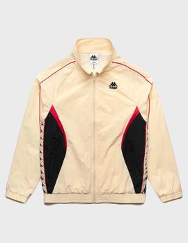 Chaqueta Kappa 222 Banda Saachi Beige Butter-Red-B