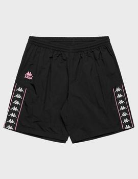Pantalon Corto Kappa 222 Banda Sadie Black-Pink-Wh