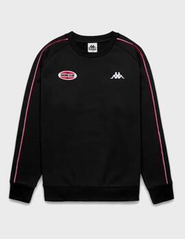 Sudadera Kappa Authentic Sharad Black-White-Red