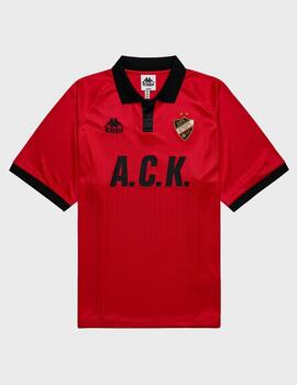 Camiseta Kappa Authentic Sloan Red Md Coral-Black