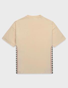 Camiseta Kappa 222 Banda Skyler Beige Butter-Red-B