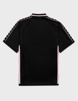 Camiseta Kappa 222 Banda Stafen Black-Pink-White-Y