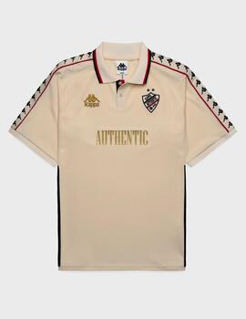 Camiseta Kappa 222 Banda Stafen Beige Butter-Red-B