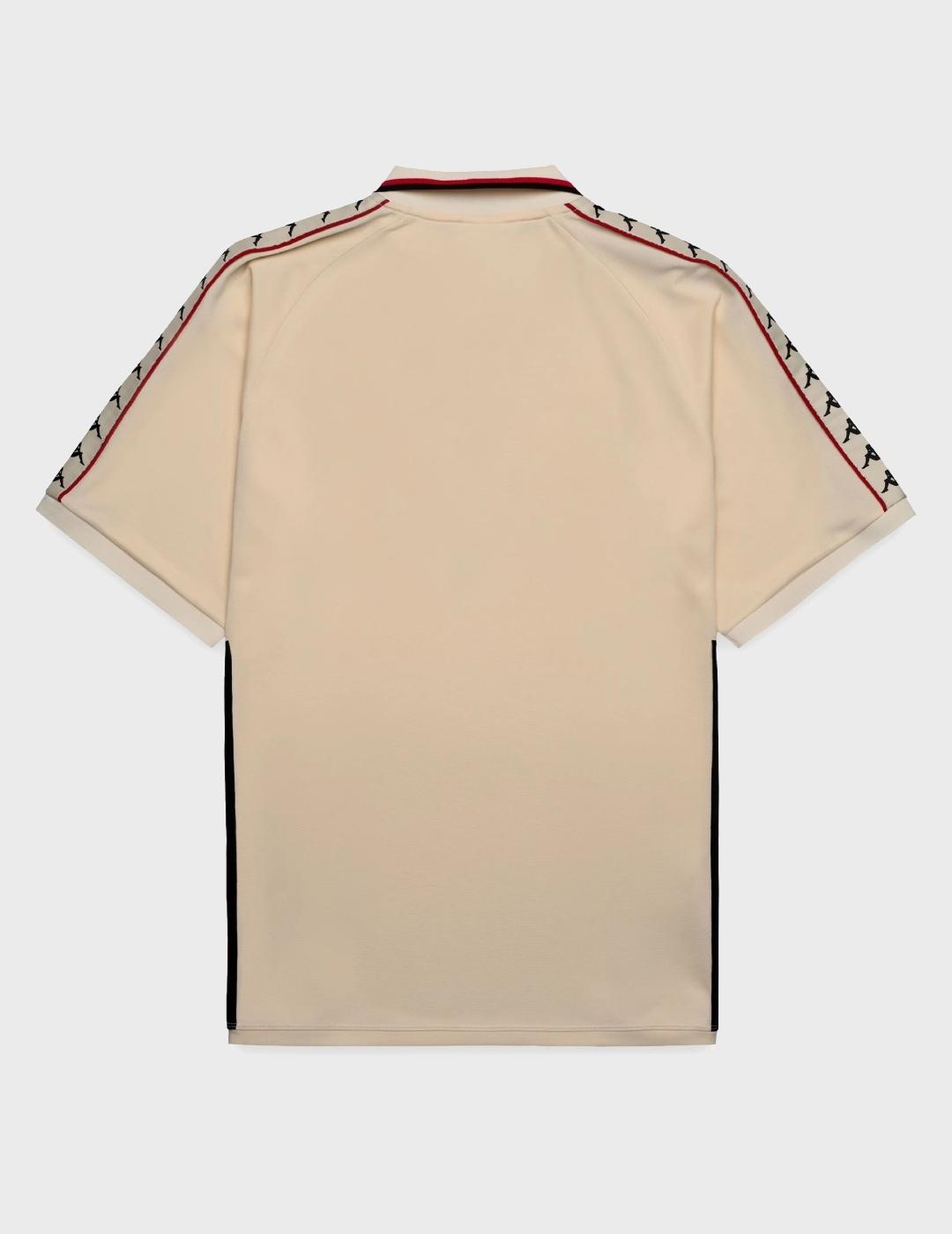 Camiseta Kappa 222 Banda Stafen Beige Butter-Red-B