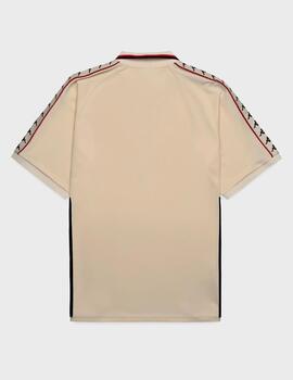 Camiseta Kappa 222 Banda Stafen Beige Butter-Red-B