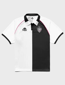 Camiseta Kappa Authentic Solin White-Black-Red Md