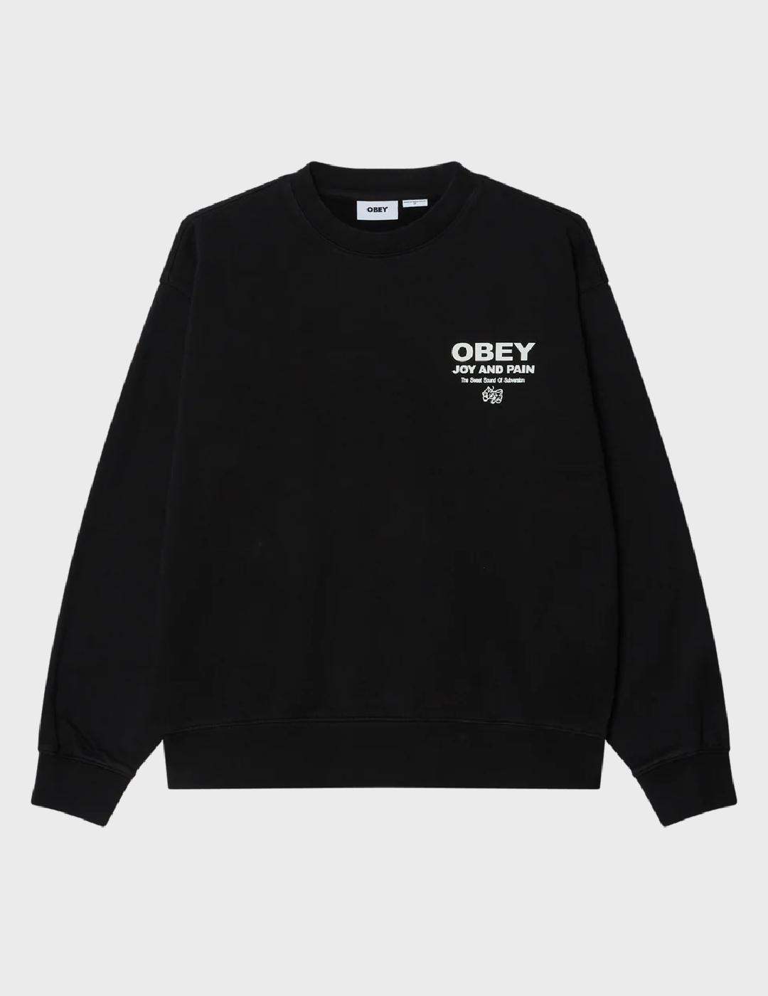 Sudadera Obey Joy Faded Crew Digital Black Faded W