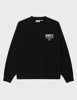 Sudadera Obey Joy Faded Crew Digital Black Faded W