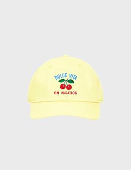 Gorra On Vacation Cherry Cap Pastel Yellow