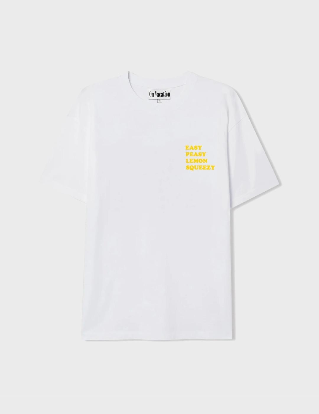 Camiseta On Vacation Lemon Squeezy T-shirt-White