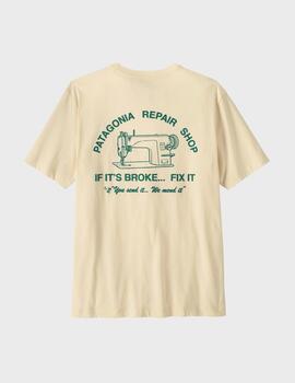 Camiseta Patagonia  M´s Repair Shop Undyed Natural